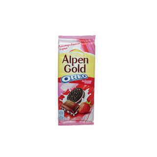 Шоколад Альпен Голд молочный Орео с клубникой 95г